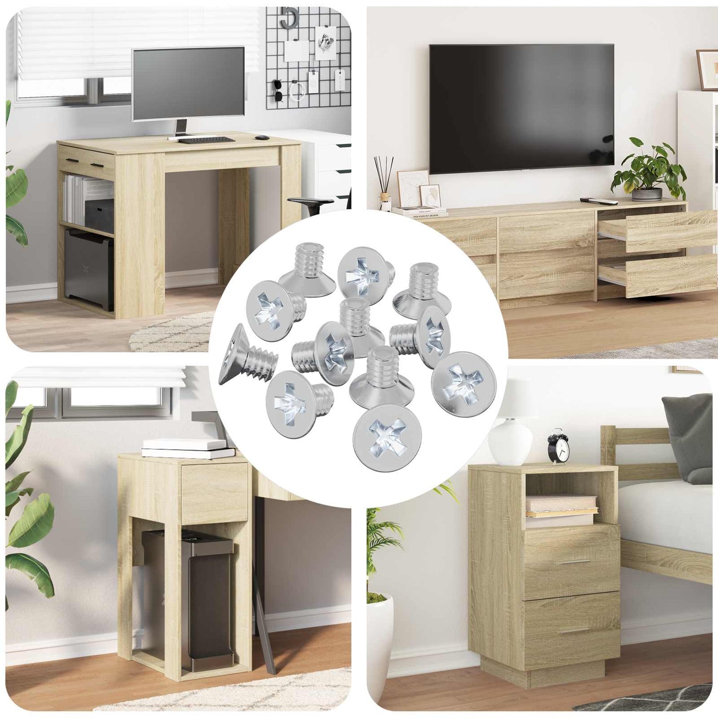 JUNG Vida Senkkopfschrauben 32727 pcs Silber Eisen