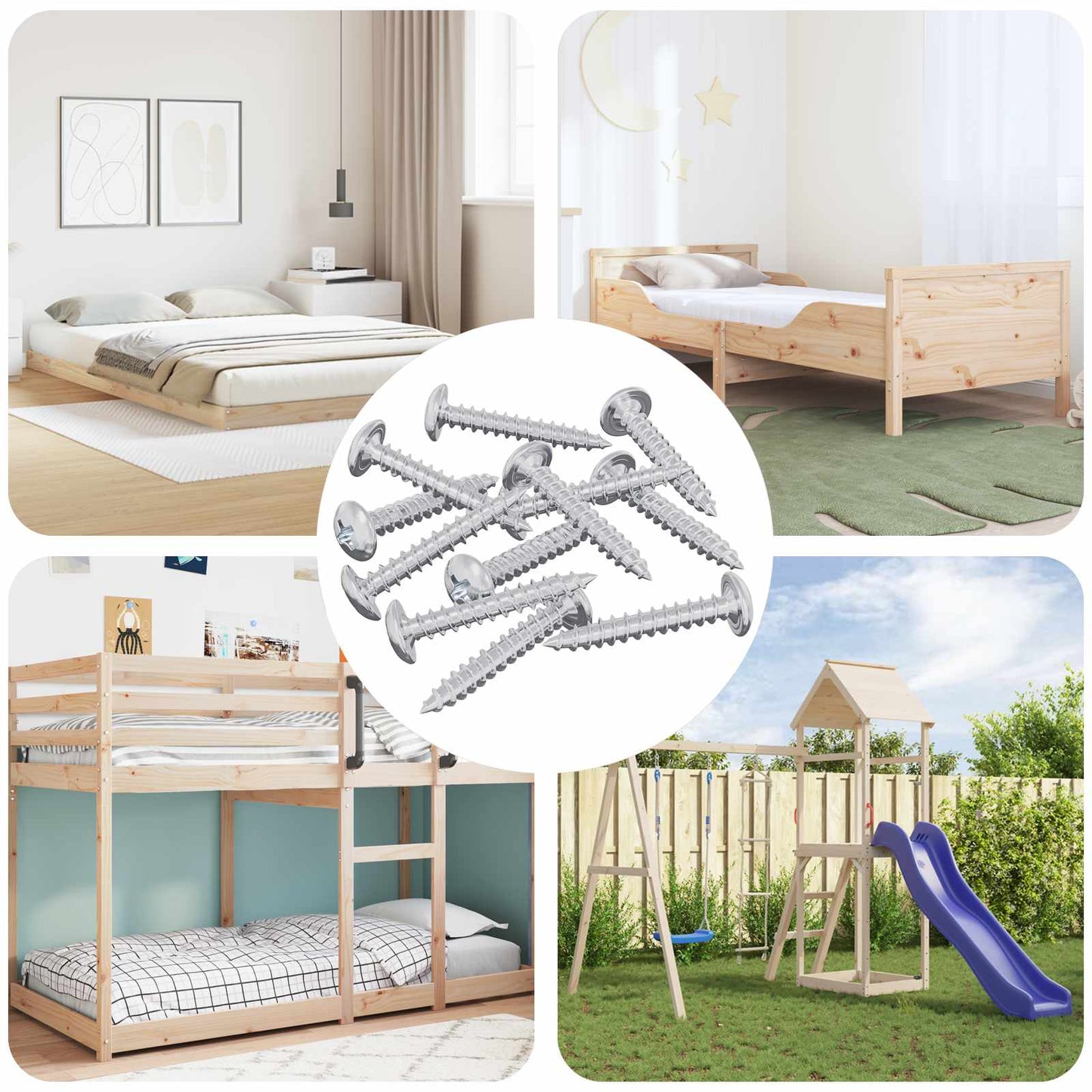 JUNG Vida Holzschrauben 9231 pcs Silber Stahl