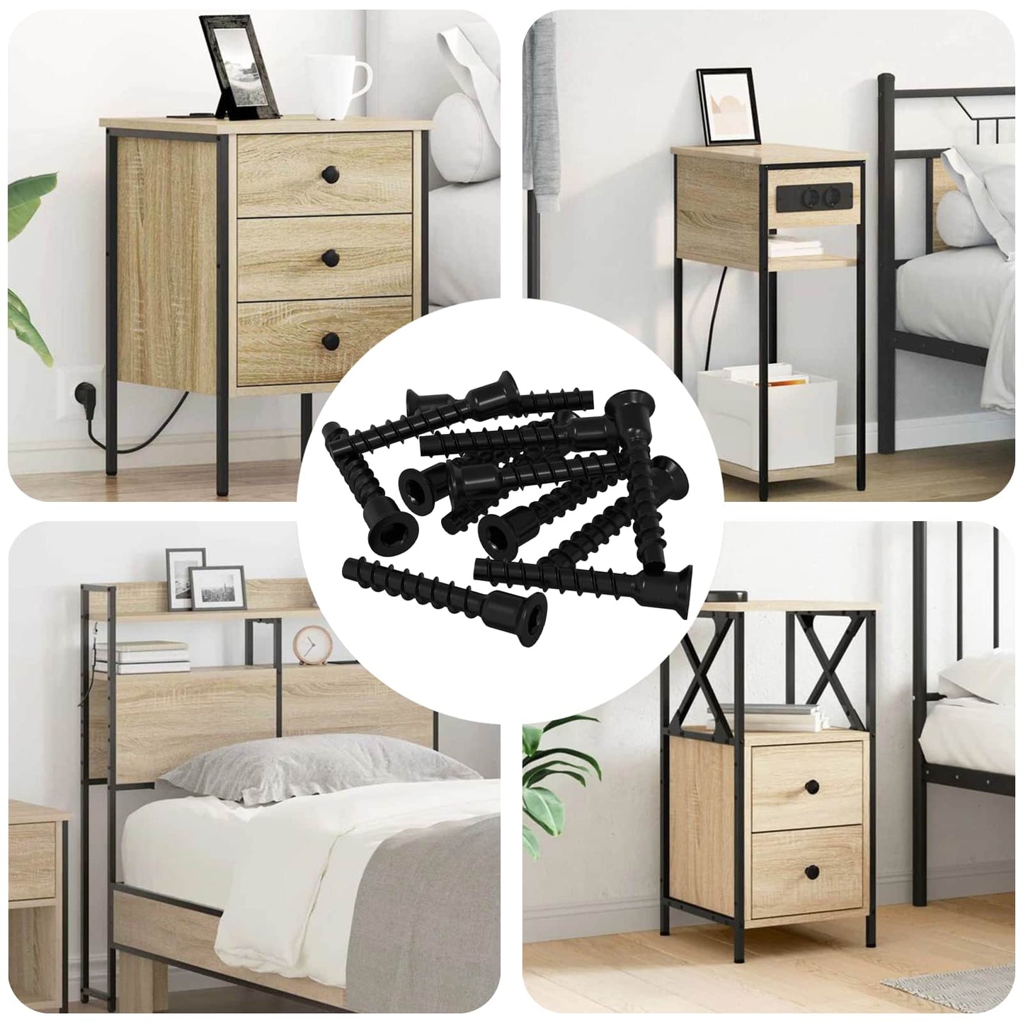 JUNG Vida Steckkappen-Schraube 3072 pcs Schwarz 7 x 40 mm Eisen