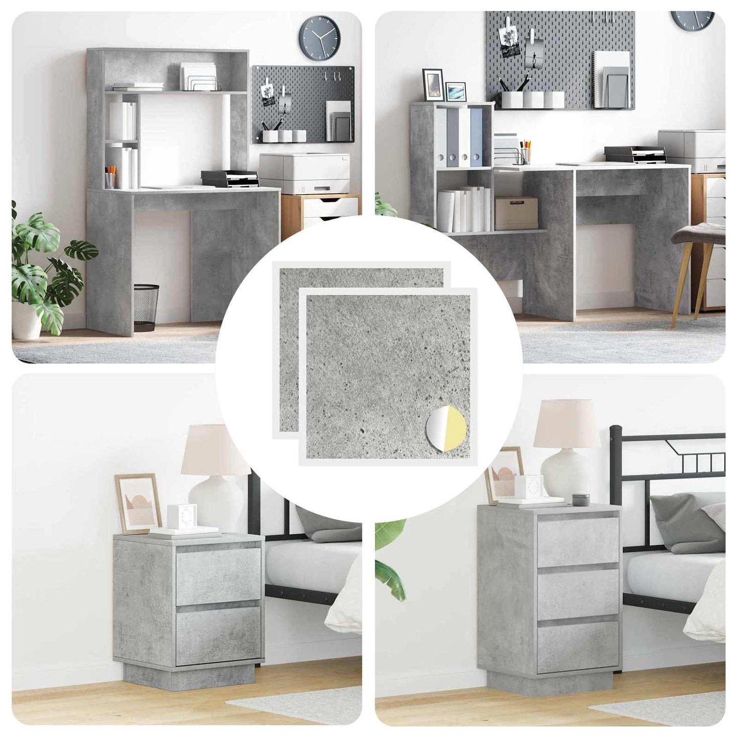 JUNG Vida Selbstklebende Schraubenabdeckung 2 pcs Beton Grau