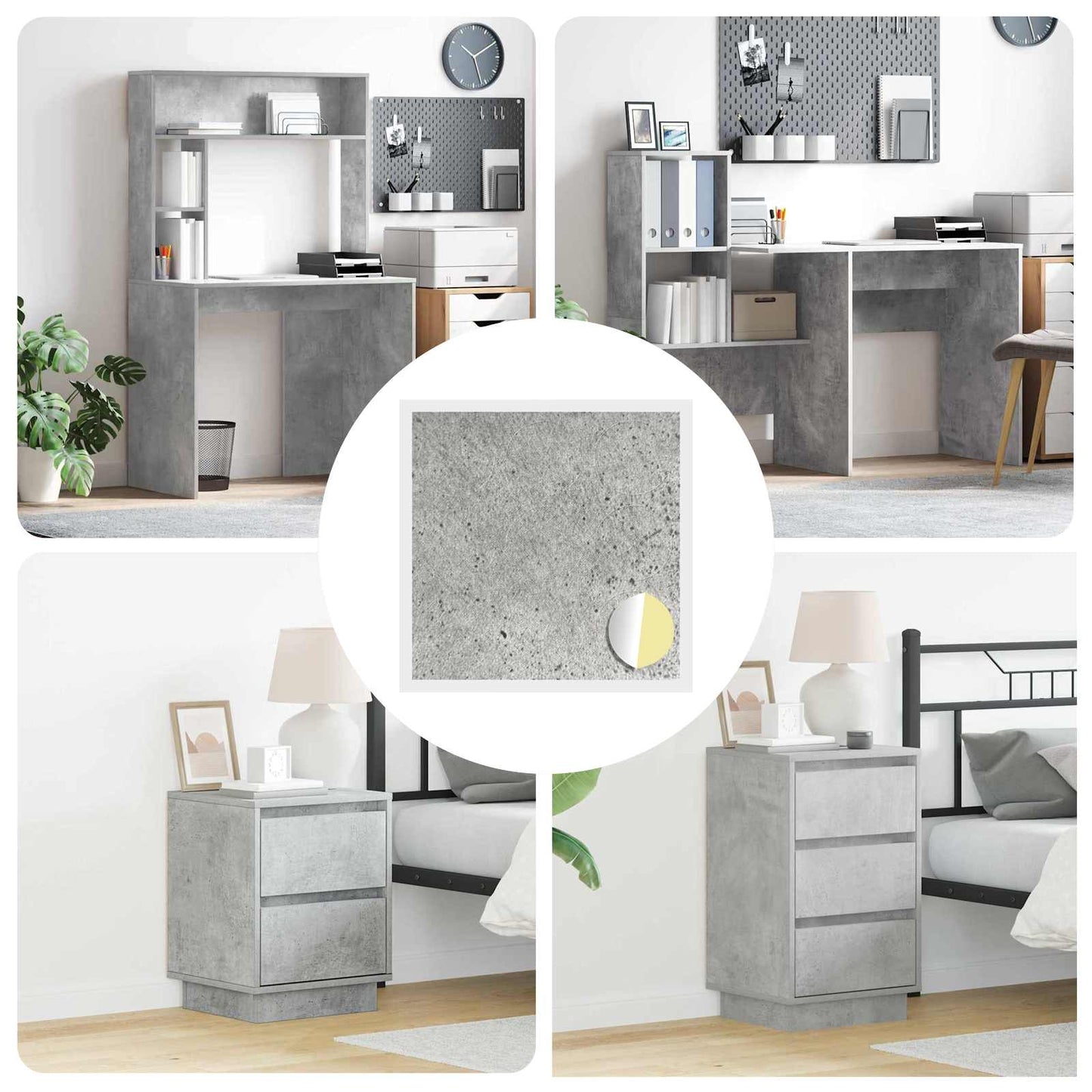JUNG Vida Selbstklebende Schraubenabdeckung 12 pcs Beton Grau