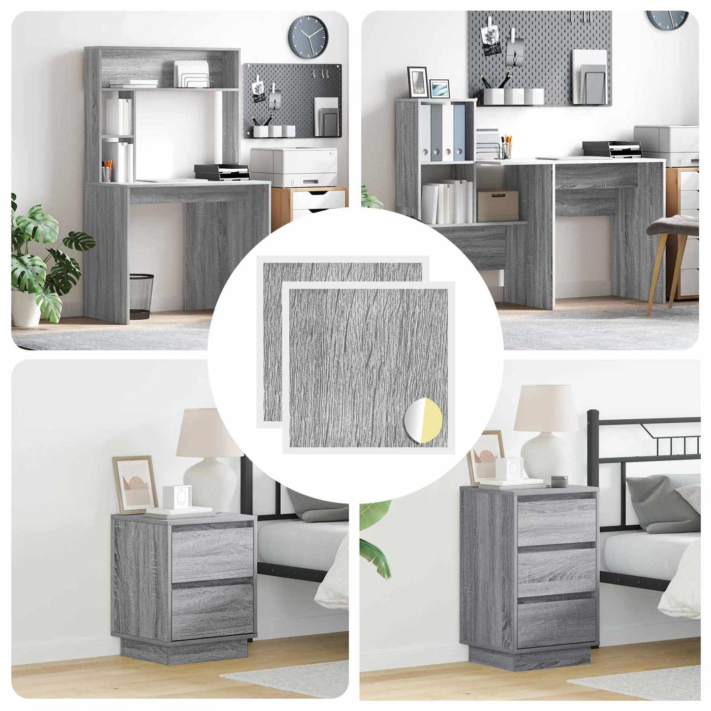 JUNG Vida Selbstklebende Schraubenabdeckung 2 pcs Graues Sonoma