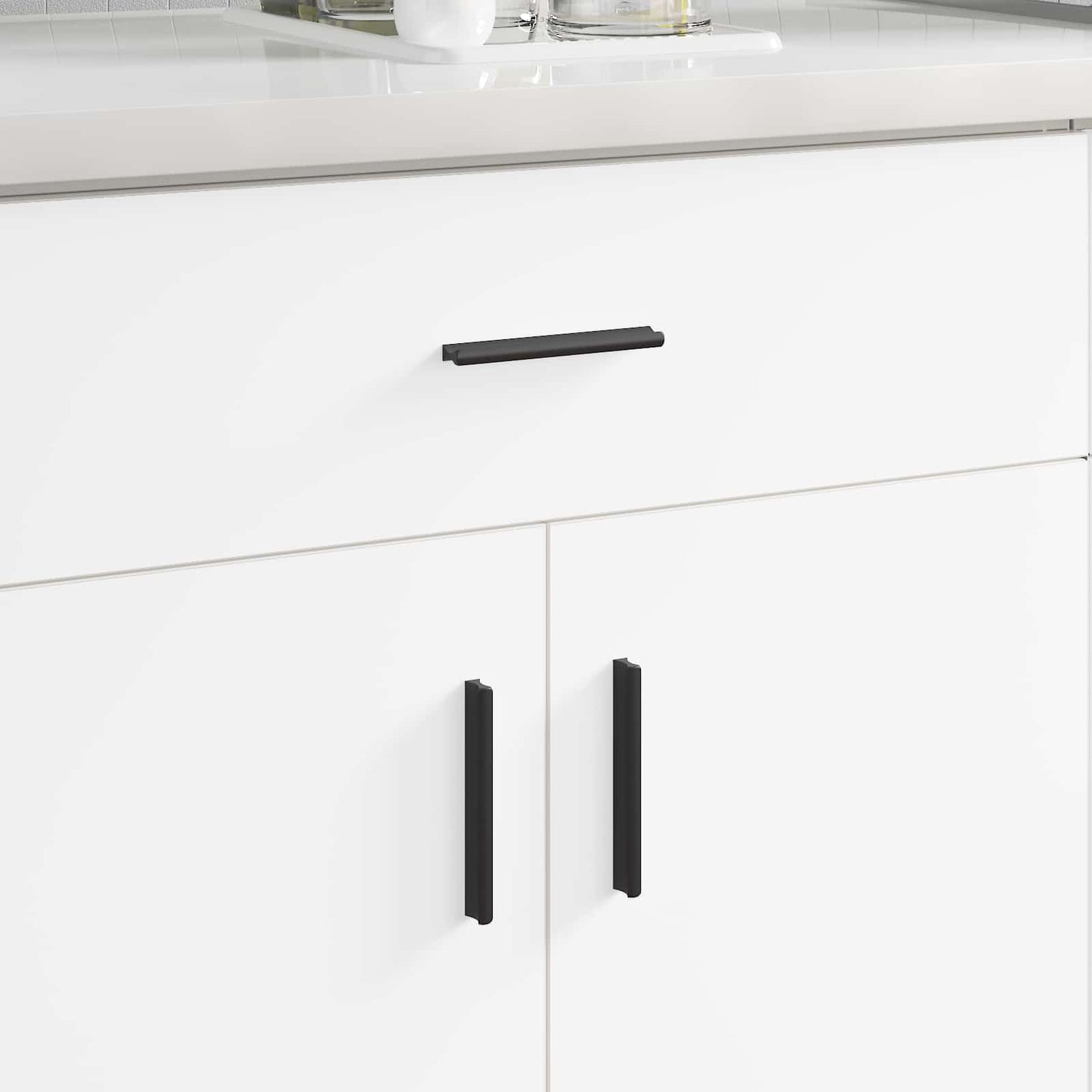JUNG Vida Griff 2 pcs Schwarz 106 x 7,4 x 15,5 mm Aluminium
