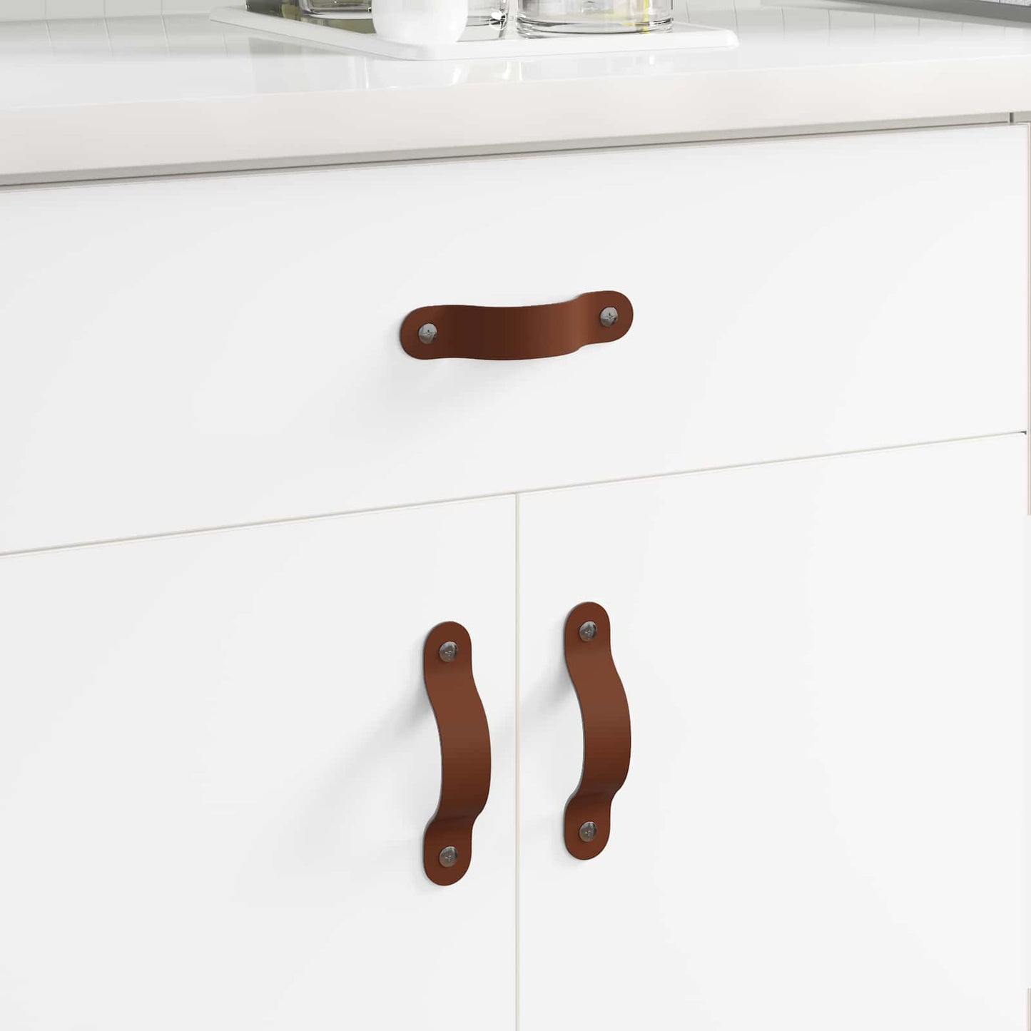 JUNG Vida Schrankgriffe 2 pcs Braun 140 x 25 x 2,3 mm PU
