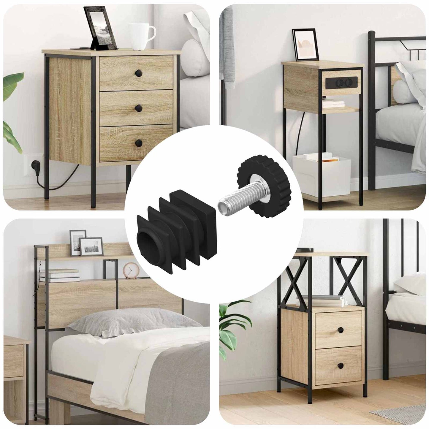 JUNG Vida Möbel Leveler Verstellbar 1895 pcs Schwarz PP
