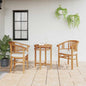 JUNG Vida Stuhl mit Kissen 2 pcs Braun 63 x 58 x 89 cm Massivholz Teak