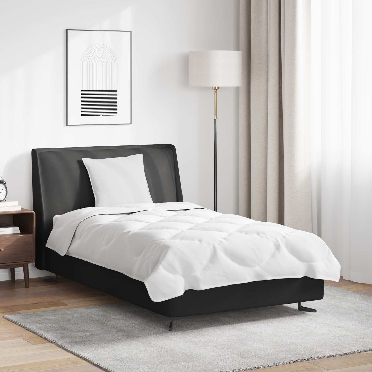 JUNG Vida Bettdecken Set mit Kissen 2 pcs Weiß Mikrofaser
