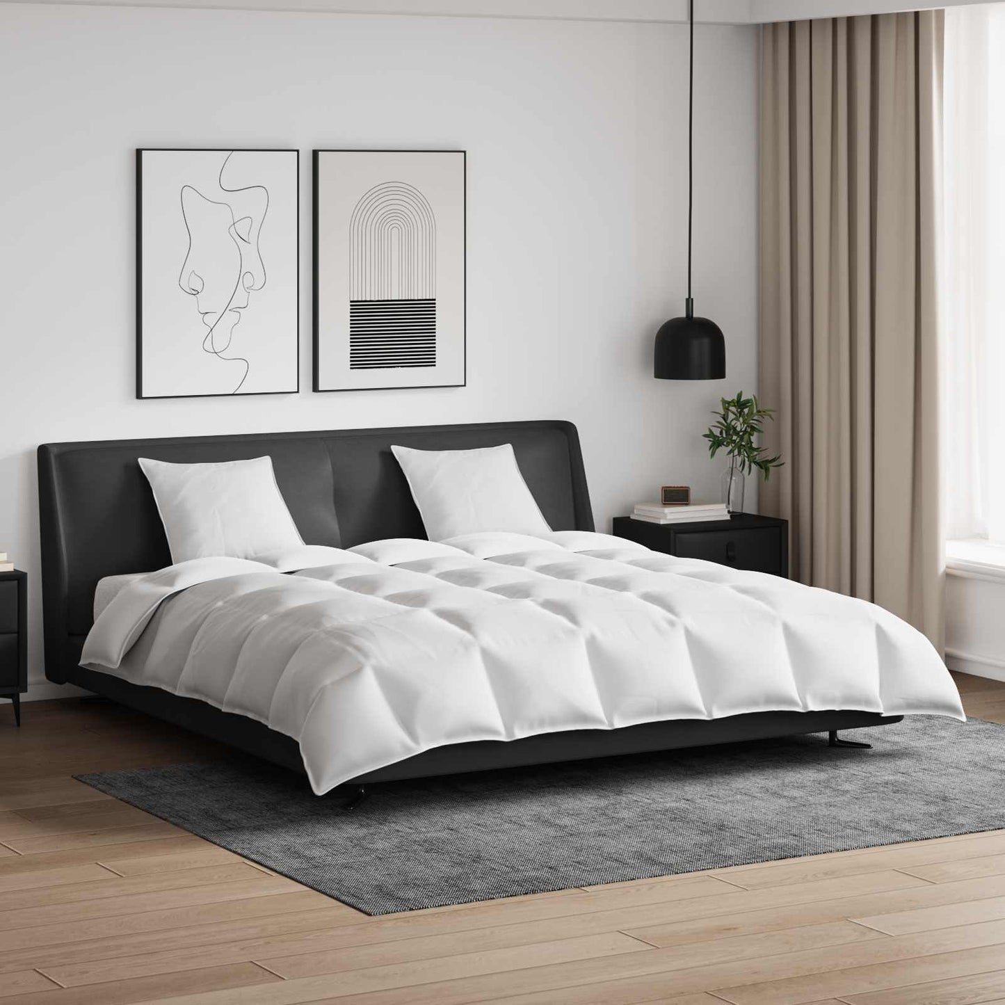 JUNG Vida Bettdecken Set mit Kissen 3 pcs Weiß Daunenfeder