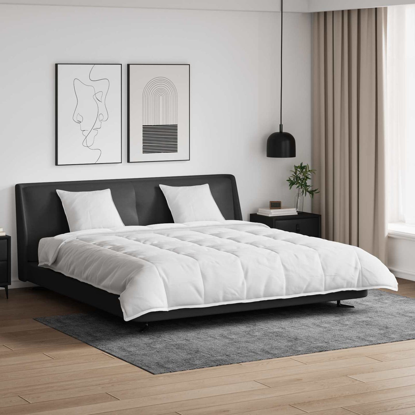 JUNG Vida Bettdecken Set mit Kissen 3 pcs Weiß Daunenfeder