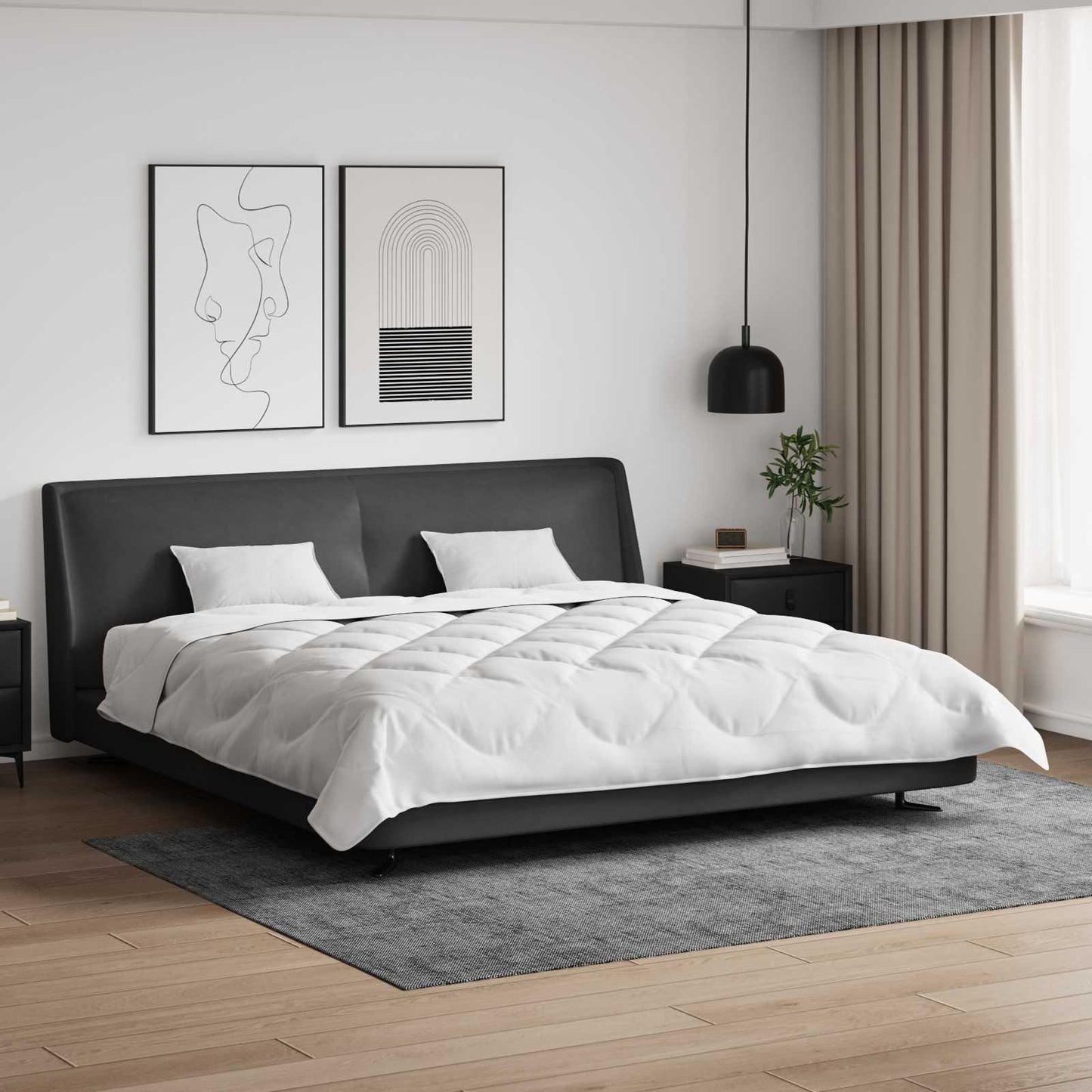 JUNG Vida Decke mit Kissen mit Kissen 3 pcs Weiß Mikrofaser