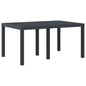 JUNG Vida Gartentisch Anthrazit 150 x 100 x 73 cm Poly-Rattan