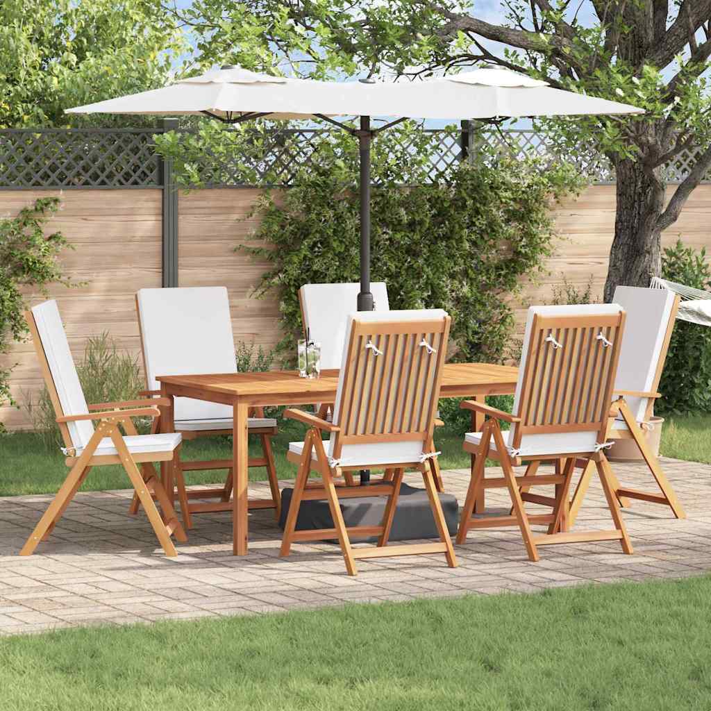 JUNG Vida Gartenstuhl 6 pcs Braun und Weiß 57 x 71,5 x 104 cm
