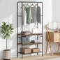 JUNG Vida Kleiderständer mit Regal Altholz 77 x 30 x 171 cm Holzwerkstoff