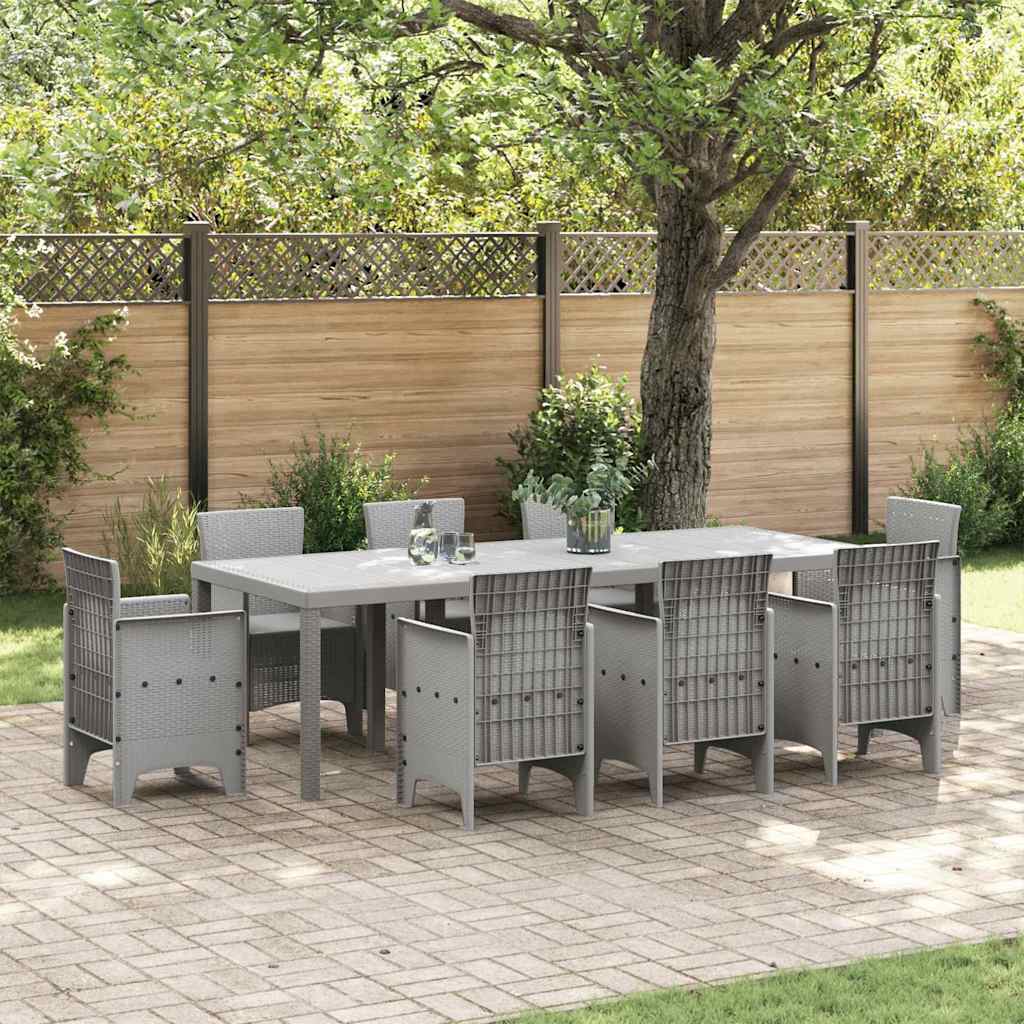 JUNG Vida Gartentisch Hellgrau 250 x 100 x 73 cm Poly-Rattan
