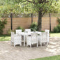 JUNG Vida Garten Essgruppe 7 pcs Weiß Polt Rattan