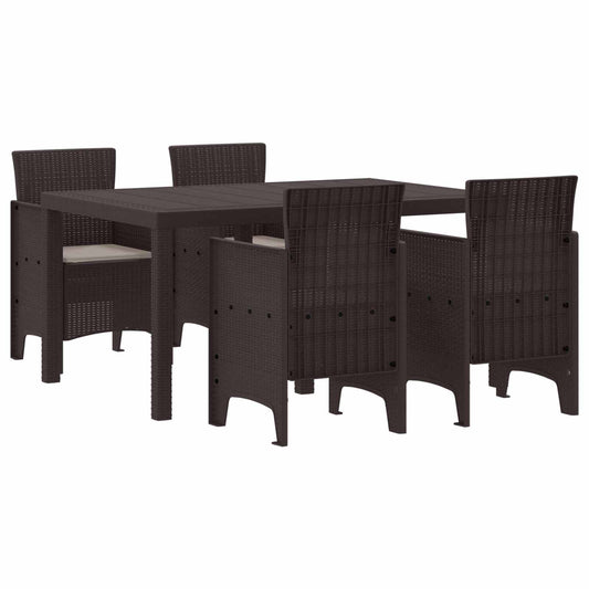 JUNG Vida Garten Essgruppe 5 pcs Braun Polt Rattan