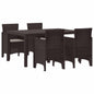 JUNG Vida Garten Essgruppe 5 pcs Braun Polt Rattan