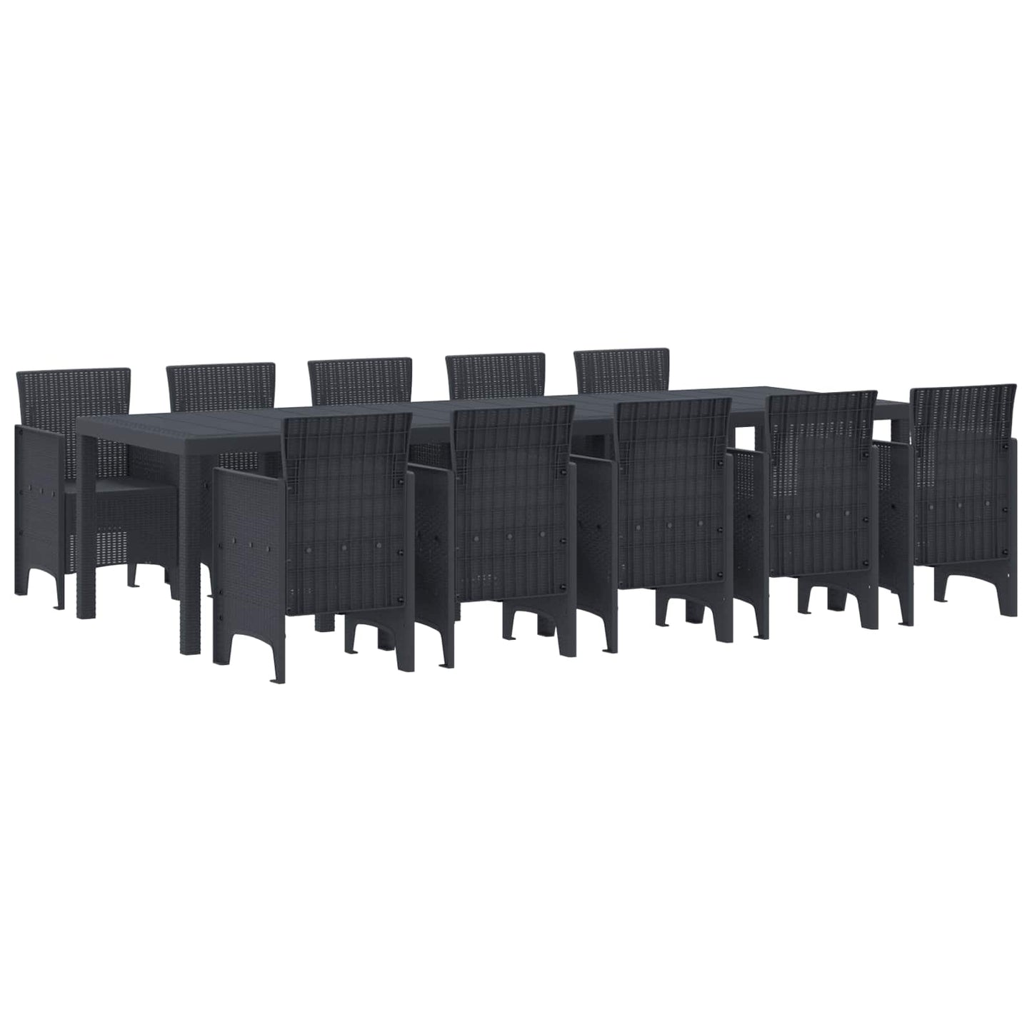 JUNG Vida Garten Essgruppe 11 pcs Anthrazit Kunststoff