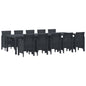 JUNG Vida Garten Essgruppe 11 pcs Anthrazit Kunststoff-Rattan