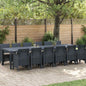 JUNG Vida Garten Essgruppe 13 pcs Anthrazit Polt Rattan