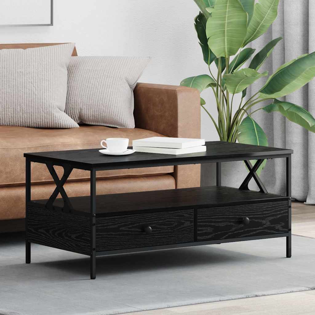 JUNG Vida Couchtisch Schwarze Eiche 100 x 51 x 45 cm Holzwerkstoff