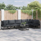 JUNG Vida Gartensofa-set mit Kissen 7 pcs Schwarz Aluminium