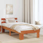 JUNG Vida Bettrahmen Wachsbraun 90 x 190 cm Massives Kiefernholz