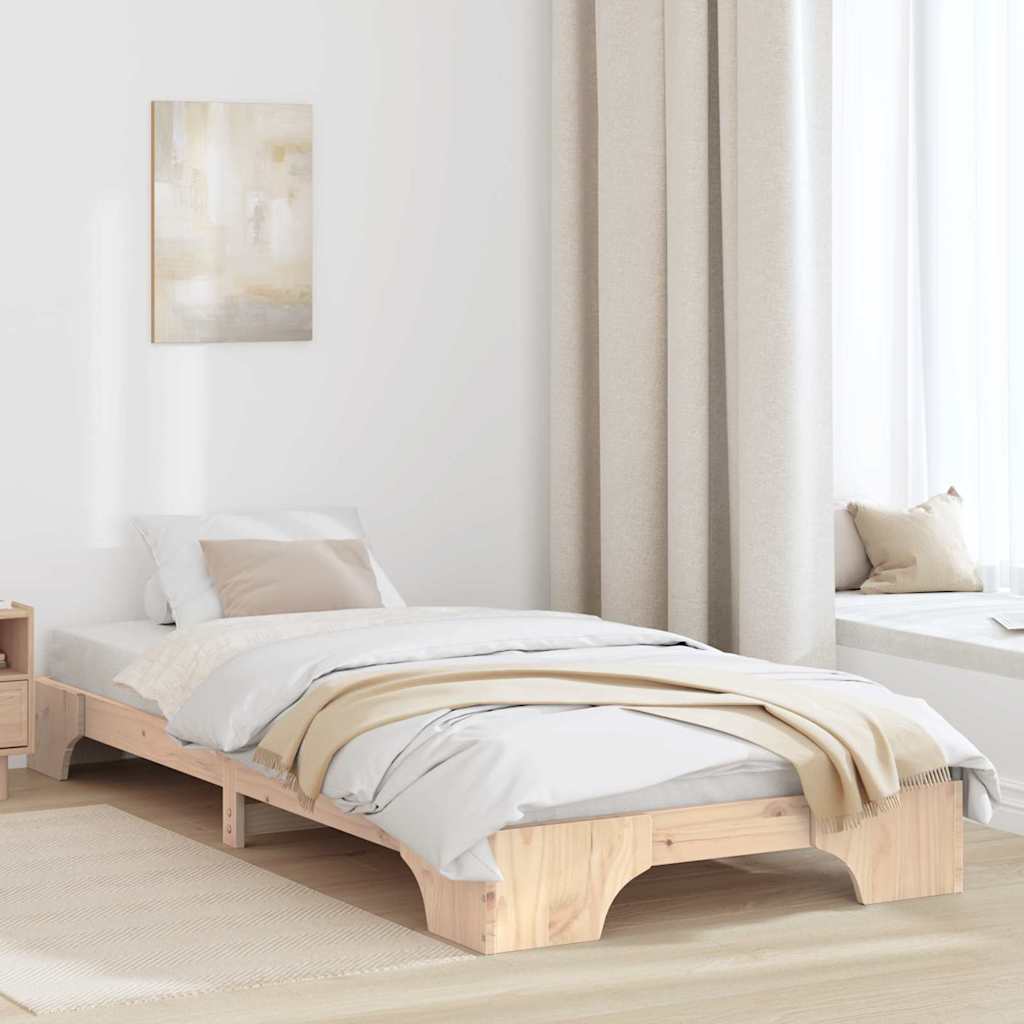 JUNG Vida Bettrahmen Natur 80 x 200 cm Massives Kiefernholz