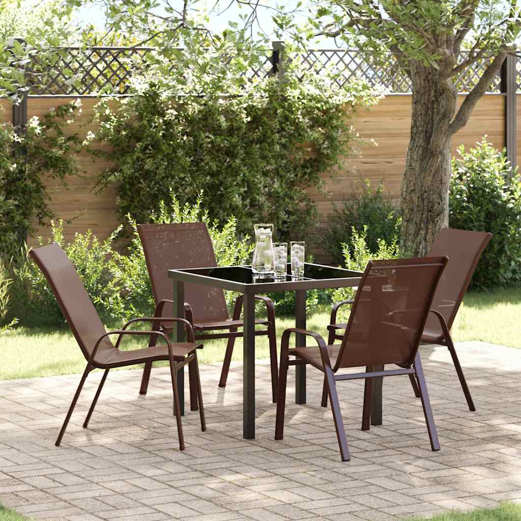 JUNG Vida Garten Essgruppe 5 pcs Braun und Schwarz