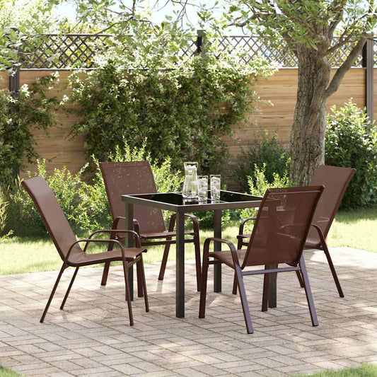JUNG Vida Garten Essgruppe 5 pcs Braun und Schwarz