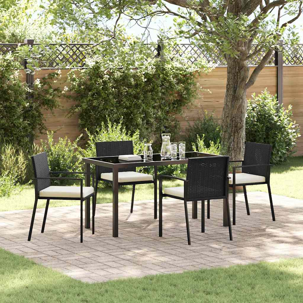 JUNG Vida Garten Essgruppe 5 pcs Schwarz Pulverbeschichteter Stahl