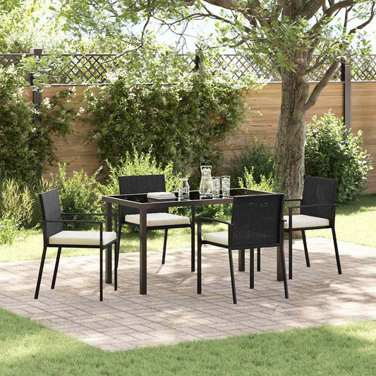 JUNG Vida Garten Essgruppe 5 pcs Schwarz Pulverbeschichteter Stahl