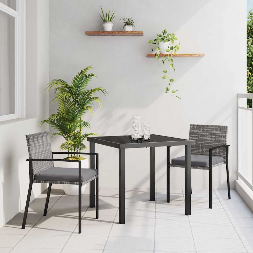 JUNG Vida Garten Essgruppe 3 pcs Grau Pulverbeschichteter Stahl