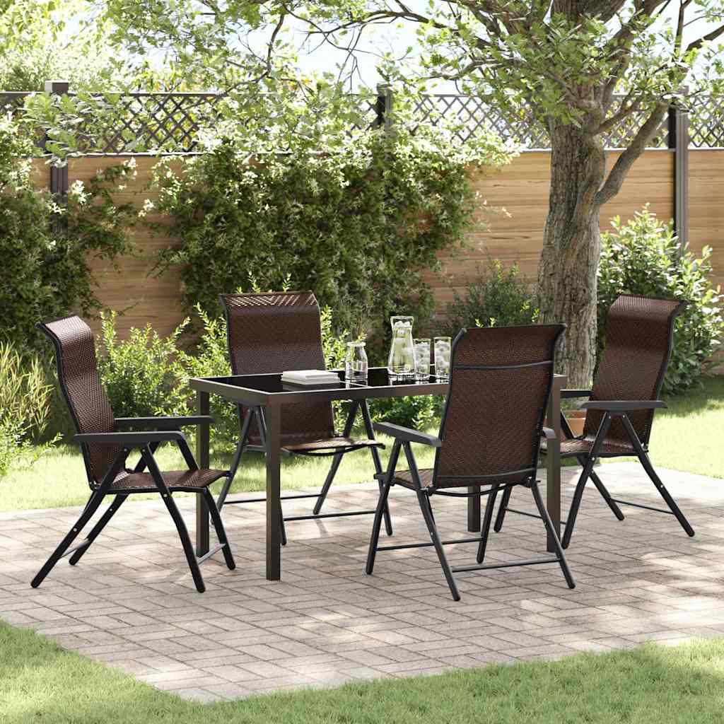 JUNG Vida Garten Essgruppe 5 pcs Braun Pulverbeschichteter Stahl
