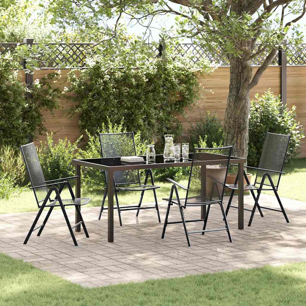 JUNG Vida Garten Essgruppe 5 pcs Anthrazit Pulverbeschichteter Stahl