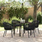 JUNG Vida Garten Essgruppe 5 pcs Schwarz Pulverbeschichteter Stahl