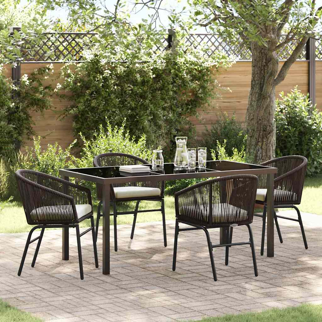 JUNG Vida Garten Essgruppe 5 pcs Braun Pulverbeschichteter Stahl