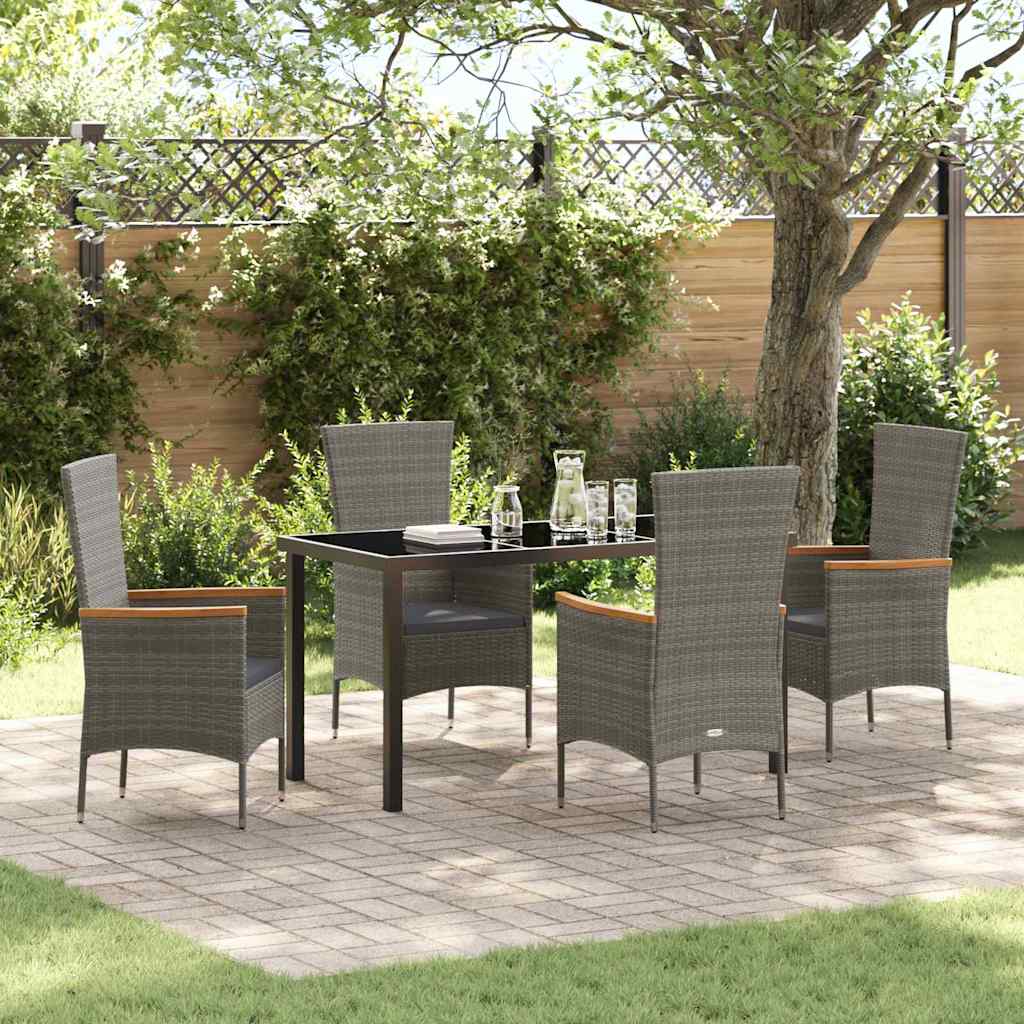 JUNG Vida Garten Essgruppe 5 pcs Grau Pulverbeschichteter Stahl