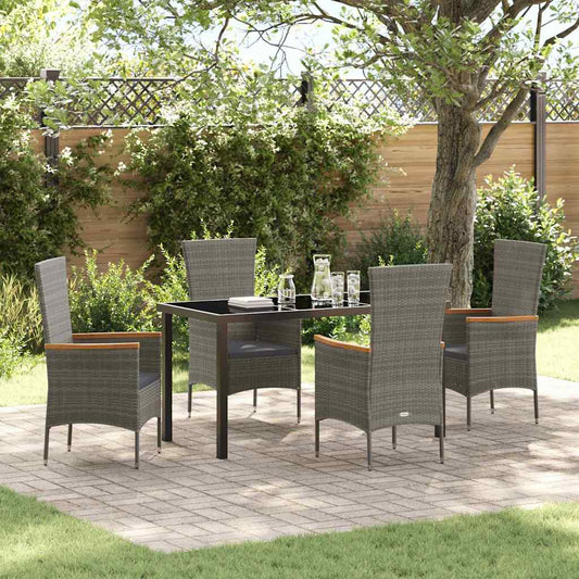 JUNG Vida Garten Essgruppe 5 pcs Grau Pulverbeschichteter Stahl