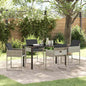 JUNG Vida Garten Essgruppe 5 pcs Hellgrau Poly-Rattan
