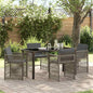 JUNG Vida Garten Essgruppe 5 pcs Grau Poly-Rattan