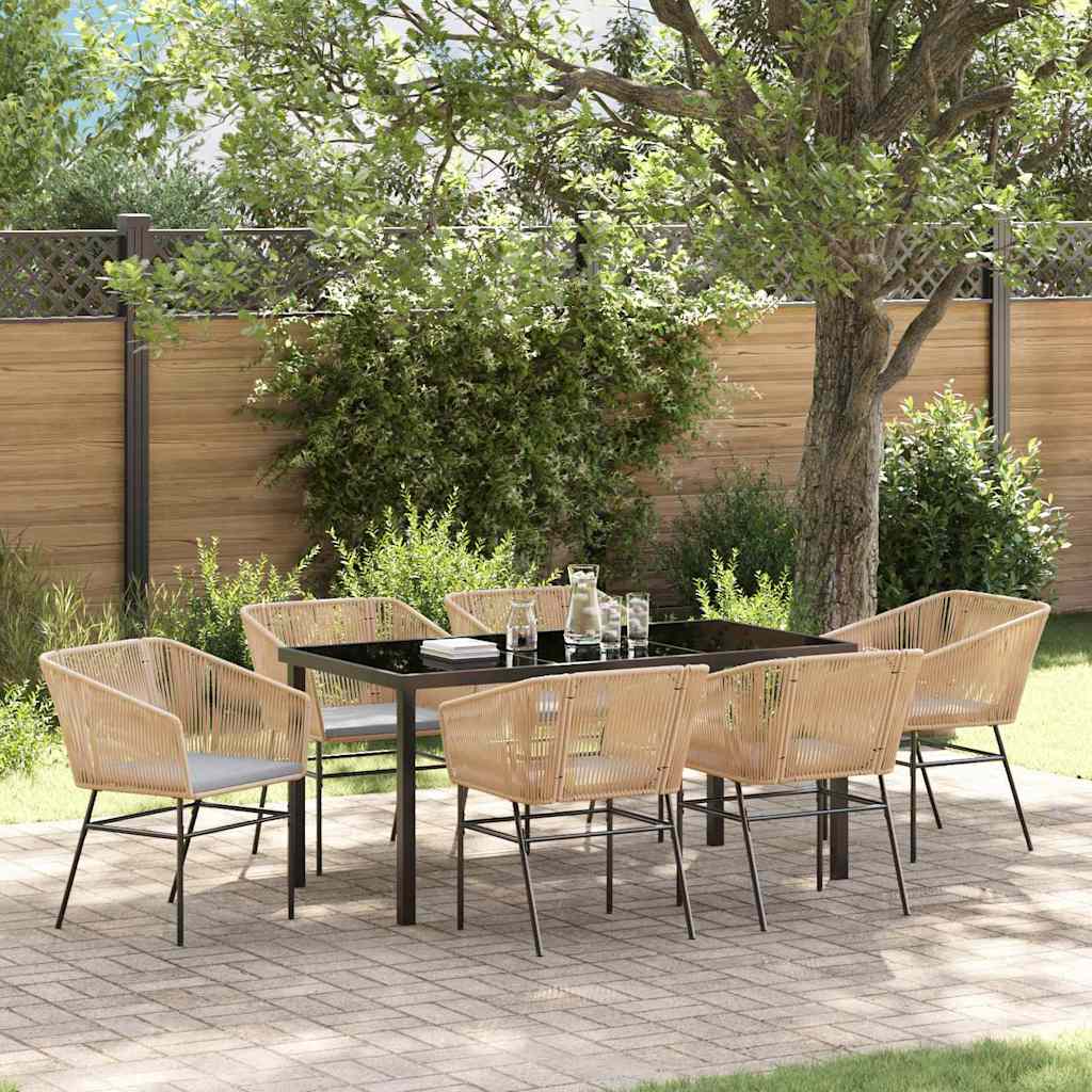JUNG Vida Garten Essgruppe 7 pcs Braun Pulverbeschichteter Stahl