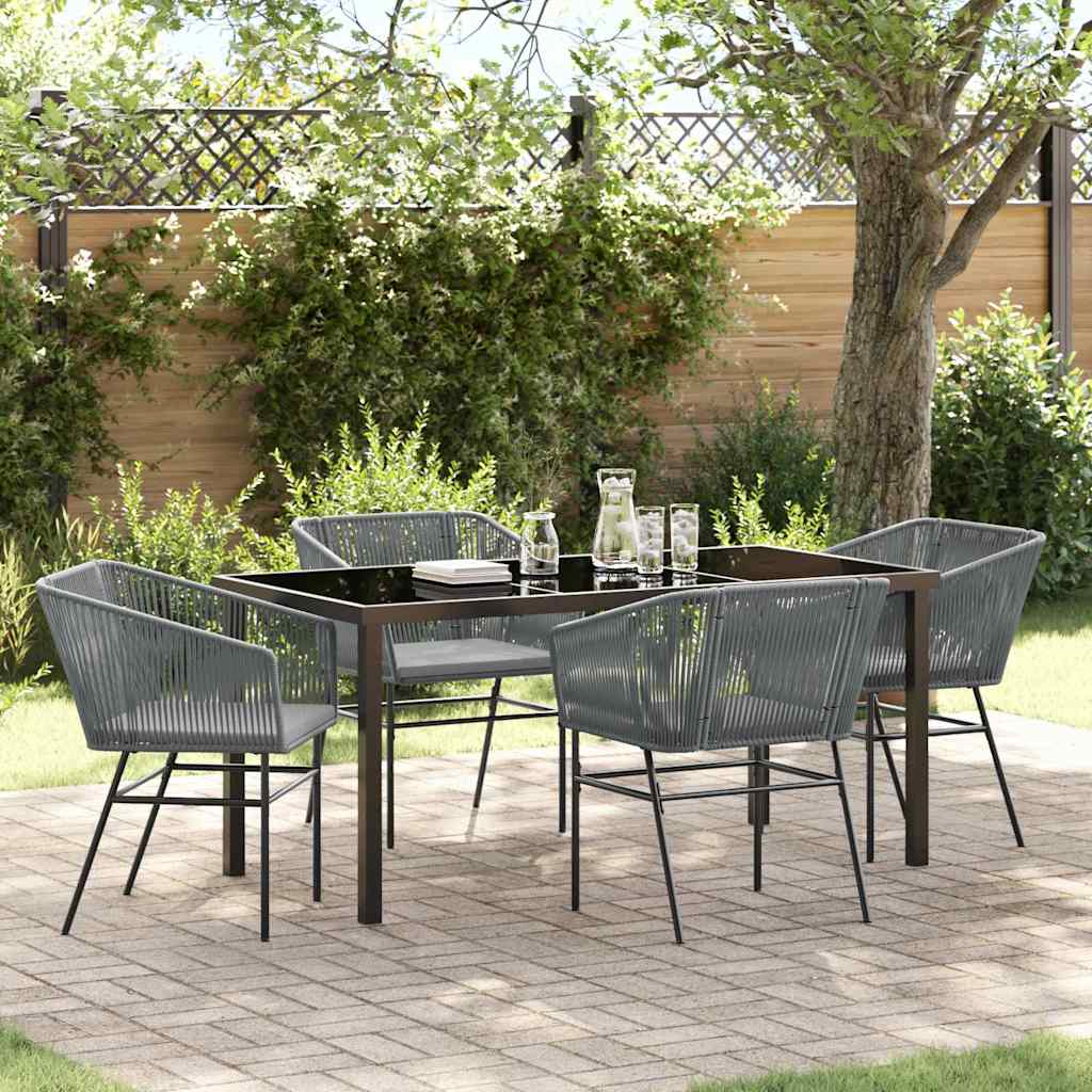 JUNG Vida Garten Essgruppe 5 pcs Grau Pulverbeschichteter Stahl
