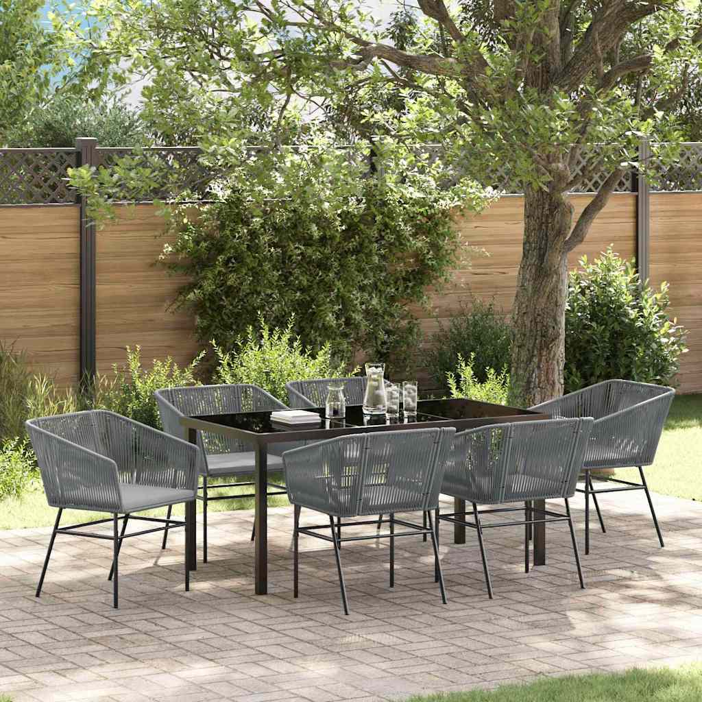 JUNG Vida Garten Essgruppe 7 pcs Grau Pulverbeschichteter Stahl