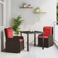 JUNG Vida Garten Essgruppe 3 pcs Braun Poly Rattan