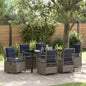 JUNG Vida Garten Essgruppe 7 pcs Grau Poly-Rattan