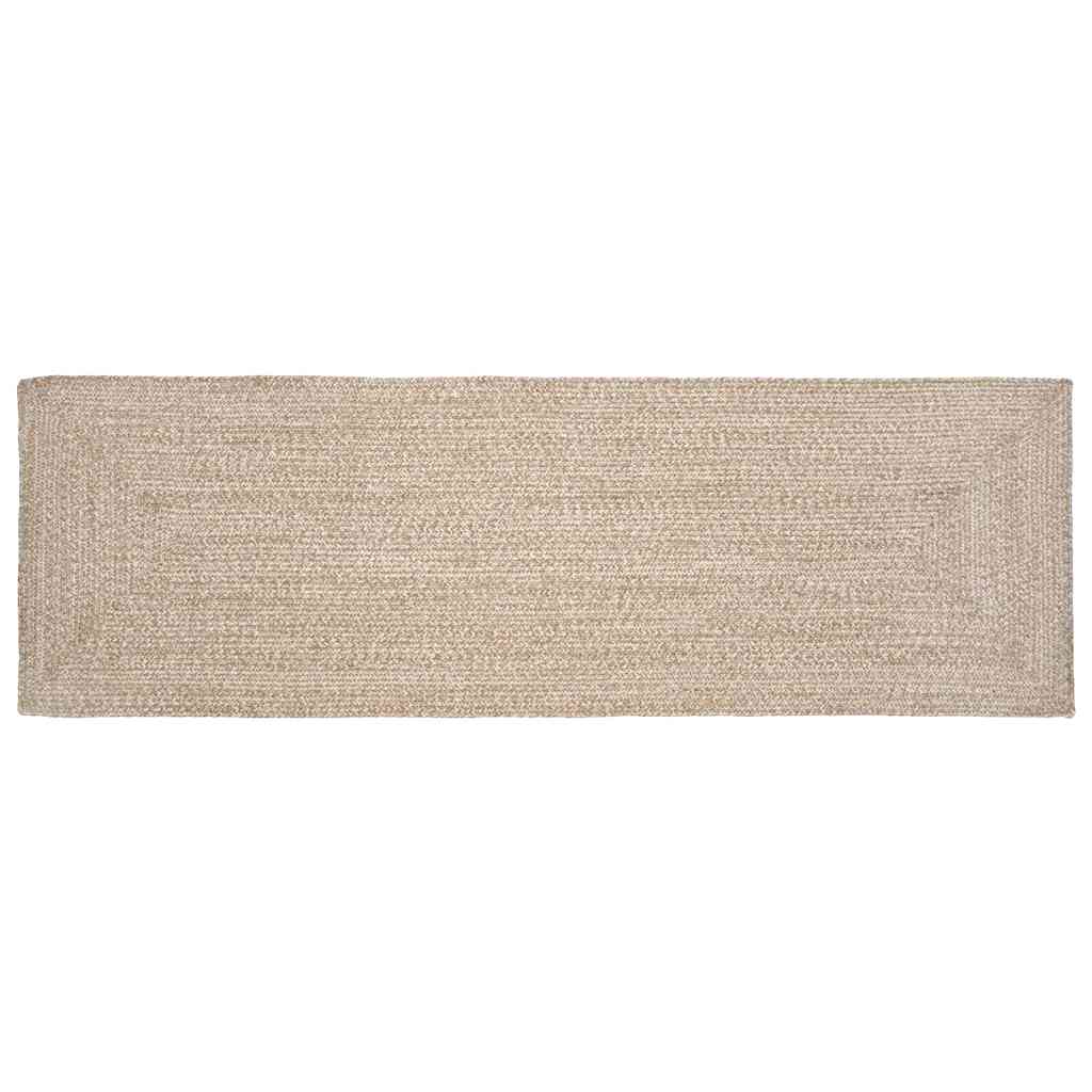 JUNG Vida Bereichsteppiche Natürlich und Weiß 80 x 200 cm Jute