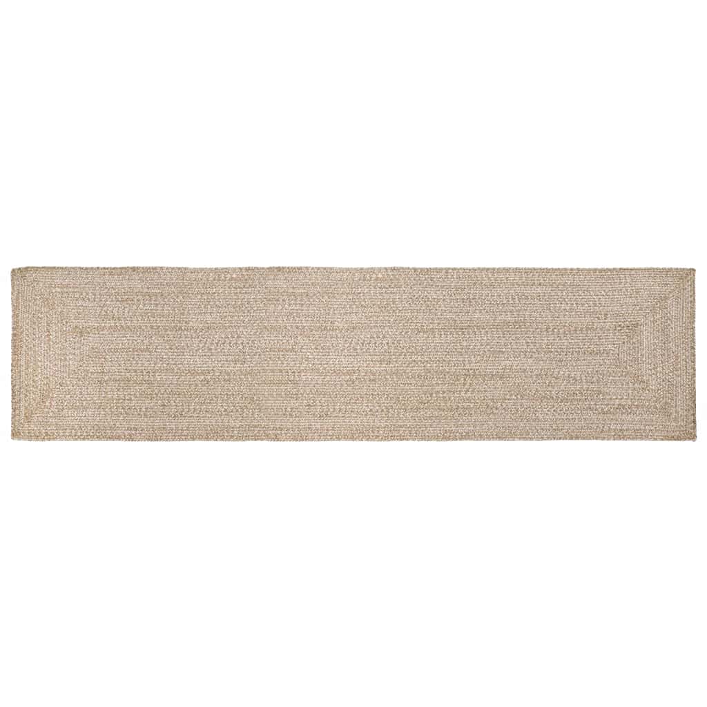 JUNG Vida Bereichsteppiche Natürlich und Weiß 80 x 400 cm Jute