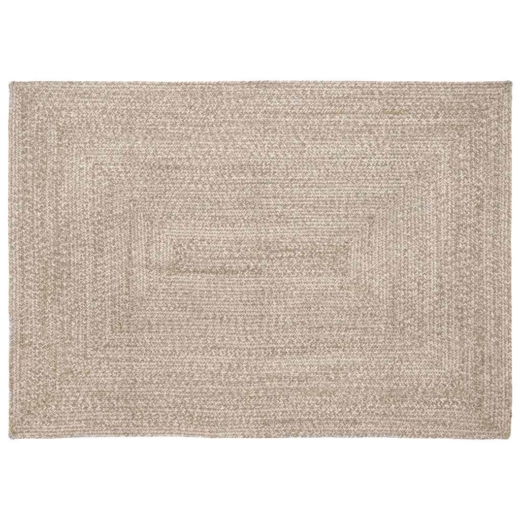JUNG Vida Bereichsteppiche Natürlich und Weiß 140 x 200 cm Jute