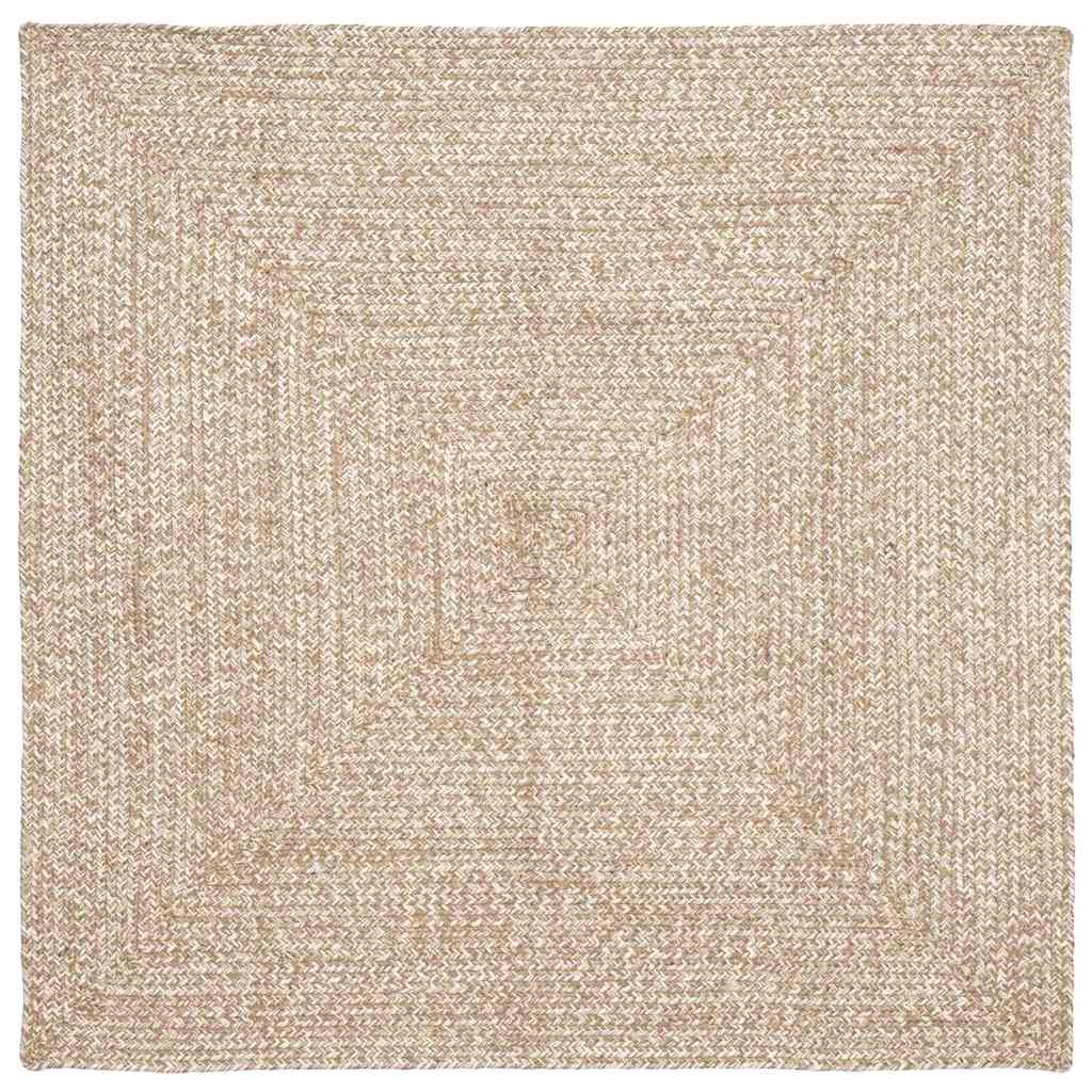 JUNG Vida Bereichsteppiche Natürlich und Weiß 160 x 160 cm Jute